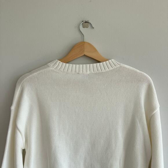 Express Knit Cropped Sweater White XS NWT - Picture 7 of 9